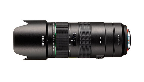 HD Pentax-D FA 70-210 mm F4 ED SDM WR mit Gegenlichtblende