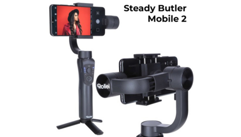 Das Geschenk zum Kauf der Sets B5 oder B3: der Gimbal Steady Butler Mobile 2 von Rollei 