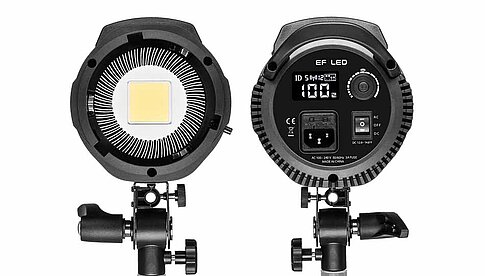 Jinbei EF-150D: Der LCD-Bildschirm sorgt für komfortable Bedienung.