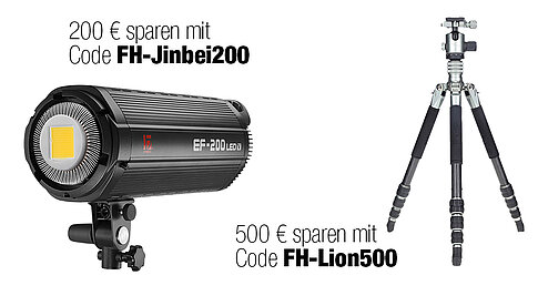 700 Euro sparen bei Rollei und Jinbei mit unseren Rabattcodes