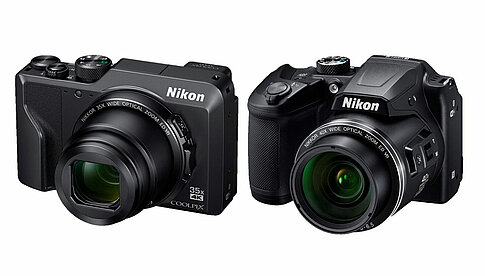 Nikon Coolpix A1000 (links) und Nikon Coolpix B600 (rechts)