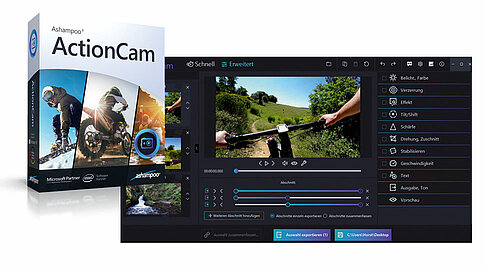 Videoschnitt mit ActionCam von Ashampoo