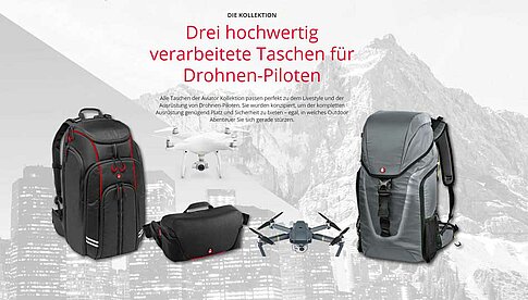 Zwei neue „Aviator“-Modelle von Manfrotto: Fotorucksack „Hover-25“ und Slingtasche „M1“