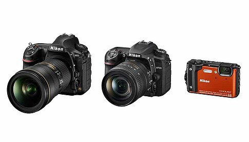 Mit dem iF Design Award 2018 ausgezeichnet: Nikon D850, Nikon D7500 und Coolpix W300.