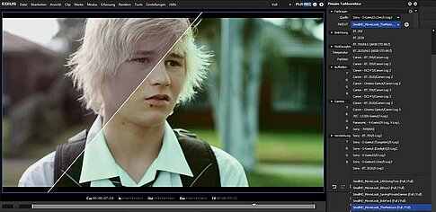 Edius 8.22: Bildbearbeitung mit LUTs für viele Kameras und auch Filmstile