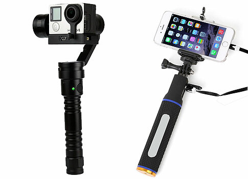 Polaroid Gimbal und Power Handgrip