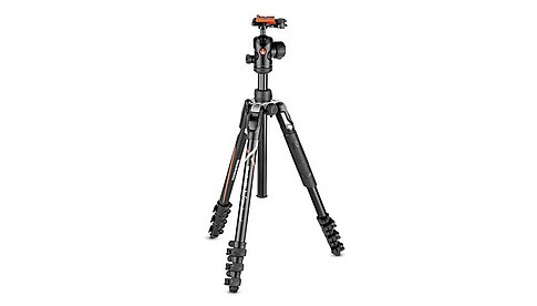 Das Manfrotto „Befree Advanced Alpha“ basiert auf Aluminium-Bauteilen.