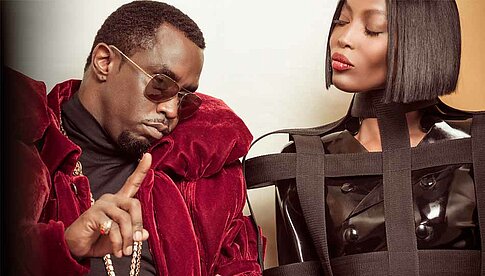 Sean „Diddy“ Combs und Naomi Campbell. © From the Backstage of Pirelli Calendar 2018 by Tim Walker - pictures of Alessandro Scotti