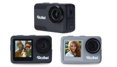 Die Rollei Actioncams 6s Plus (oben), 8s Plus (unten links) und 9s Plus (unten rechts)