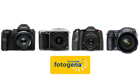 Bei fotogena treten die Mittelformatkameras Fujifilm GFX 50S, Hasselblad X1D, Leica S und Pentax 645Z gegeneinander an.