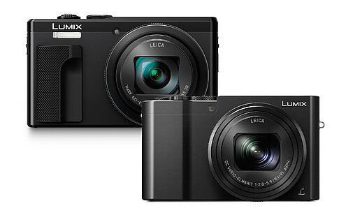 Im Vordergrund die Lumix TZ101, dahinter die Lumix DMC-TZ81