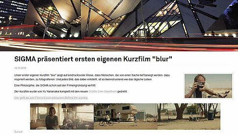 „blur“: Kurzfilm von Sigma mit neuen Cine-Objektiven