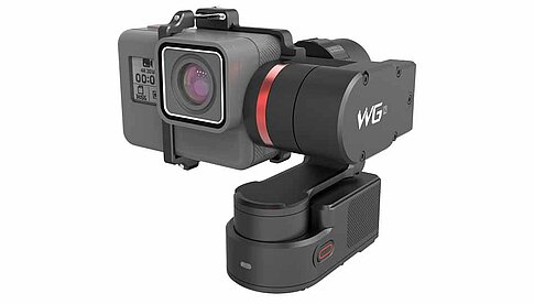 Das Feiyutech-Gimbal WG 2 eignet sich dank Kompaktheit und Leichtgewicht für die Helmmontage