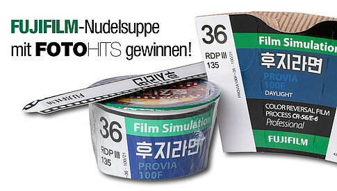 Mitmachen und gewinnen: FOTO HITS verlost zwei Instant-Nudelsuppen im Fujifilm-Provia-Design