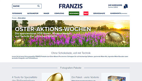 Fotoprogramme und E-Books stark reduziert im Ostersale von Franzis