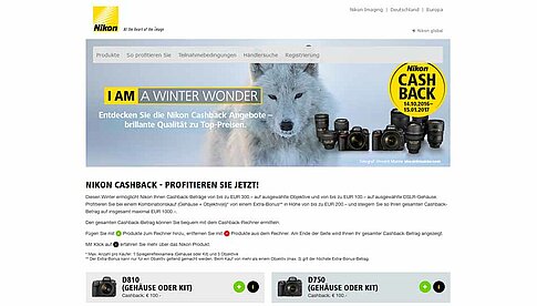 Nikon Cashback-Aktion „I am a Winter Wonder“