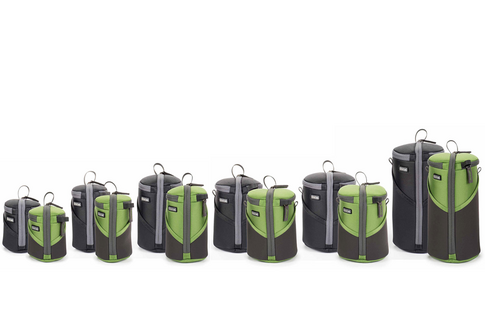 Von links nach Rechts: Die Lens Case Duo 5, 10, 20, 30 und 40.