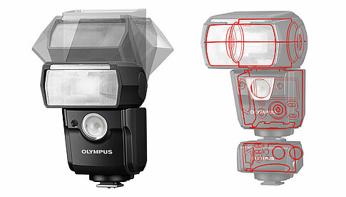 Der Olympus FL-700WR und auch die neuen Funkfernauslösessystem sind mit Dichtungen vor Staub und Spritzwasser geschützt.