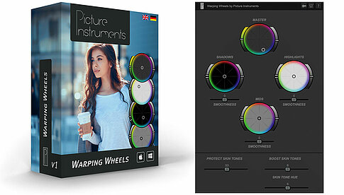 Erhältlich für Adobe Premiere CC, After Effects CC und  Apple Final Cut Pro X: Picture Instruments Warping Wheels