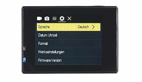 Ein Farb-LCD erleichtert die Konfiguration der Kamera