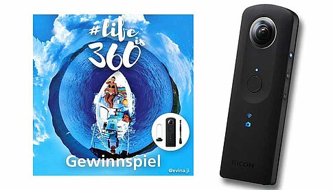 Ricoh Theta-S-Gewinnspiel auf instagram