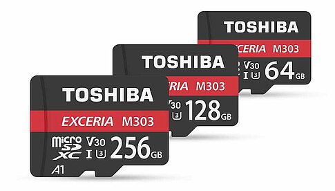 Toshiba Exceria-M303-Speicherkarten sind kompatibel zum V30-Standard.