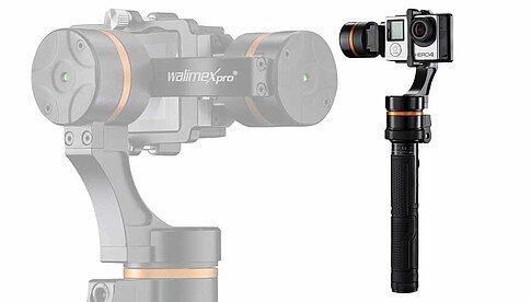 Walimex pro waver: Aufnahmestabilisierung mit Gimbal und Handgriff