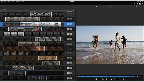 Verwalten, Sortieren, Bearbeiten von Video-Clips, aber auch Fotos und Audio-Dateien