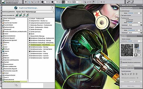Corel Painter 2017: Jetzt kann man auch mit Strukturen malen