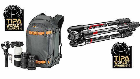 Manfrotto und Lowepro gewinnen TIPA-Awards.