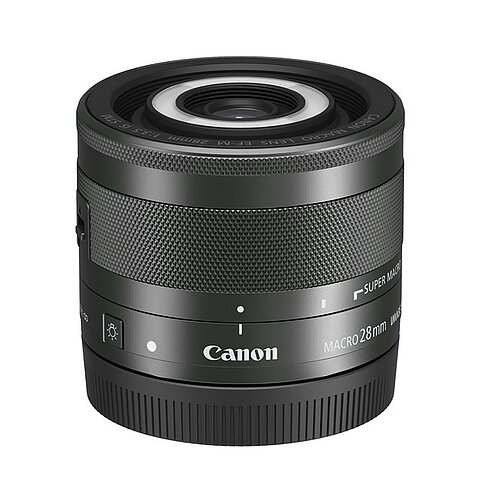 Canon EF-M 28mm 1:3,5 Makro IS STM - Frontalansicht